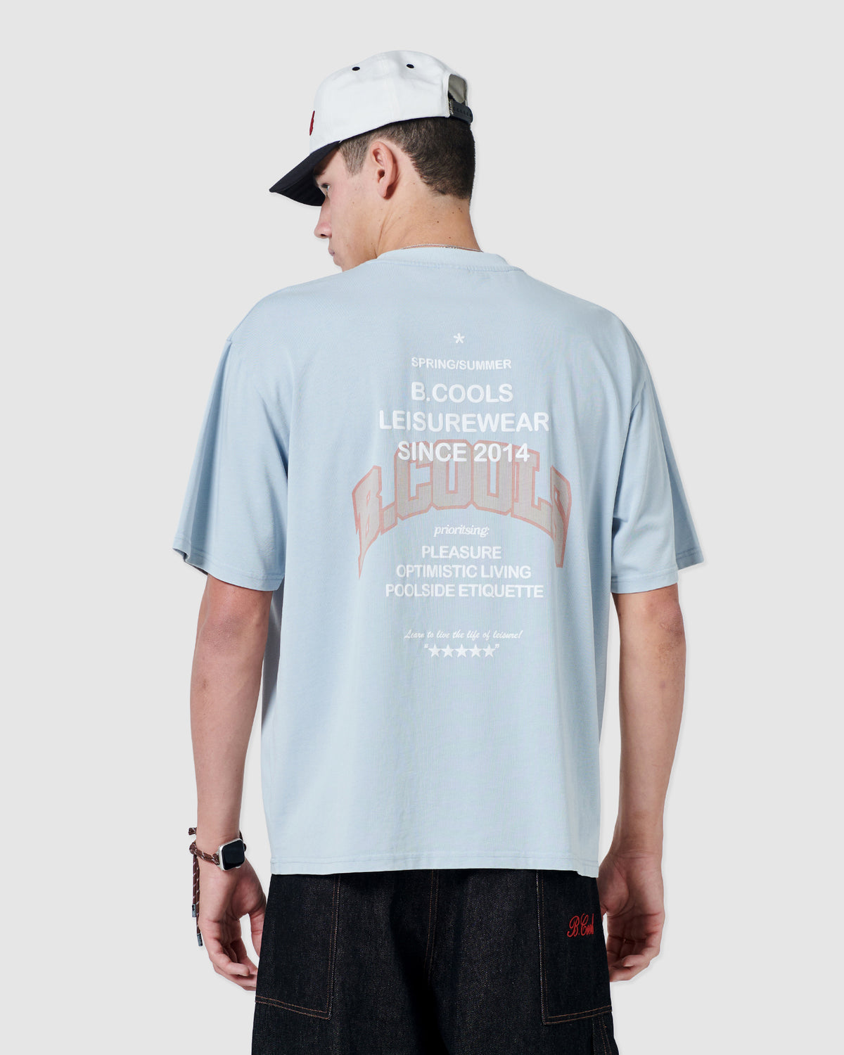 stamp t-shirt blue