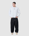 1990 Crop LS T-shirt White
