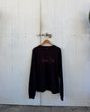 Script Crop LS T-shirt Black