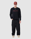Script Crop LS T-shirt Black