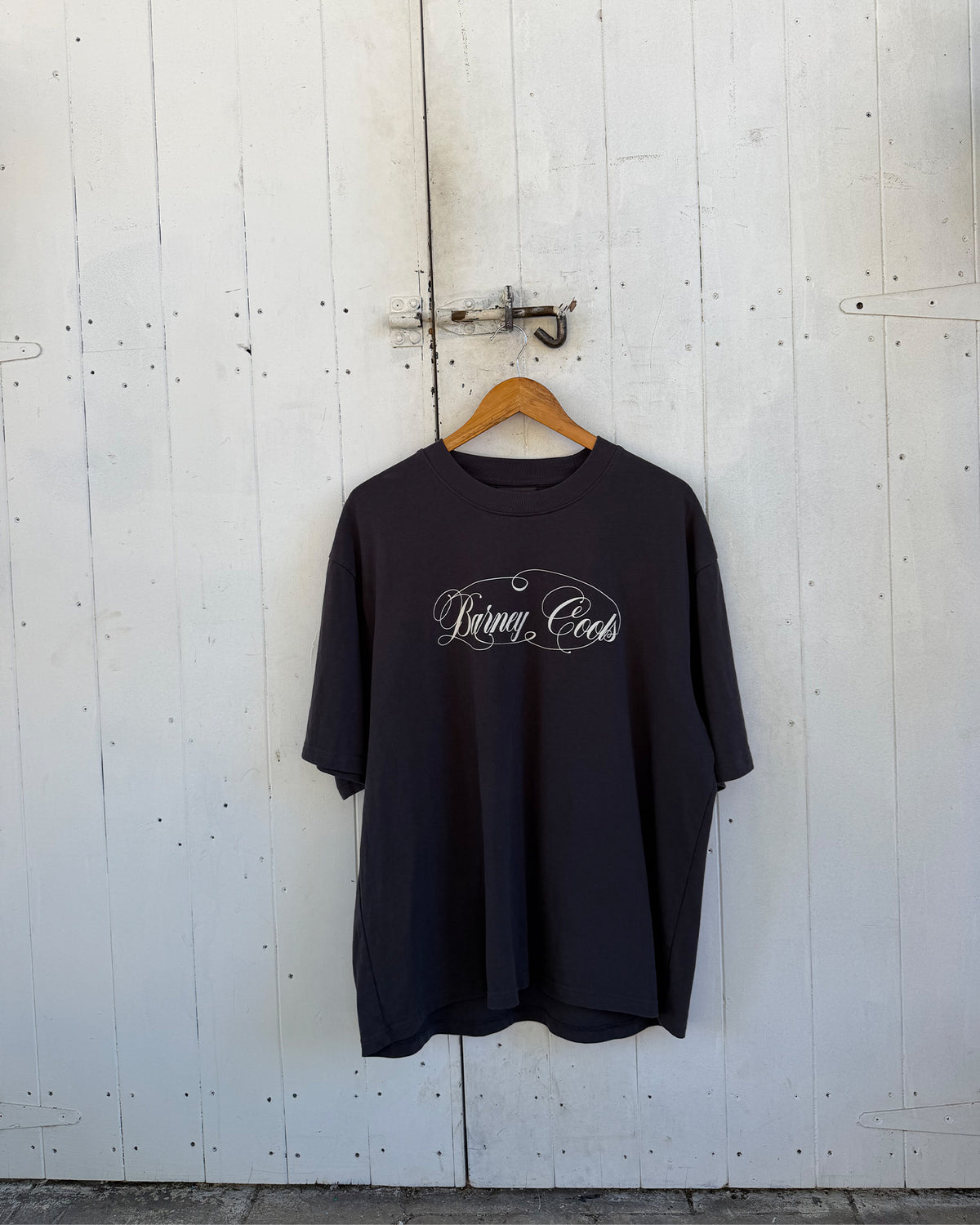 Script Crop T-shirt Aged Black - sold out