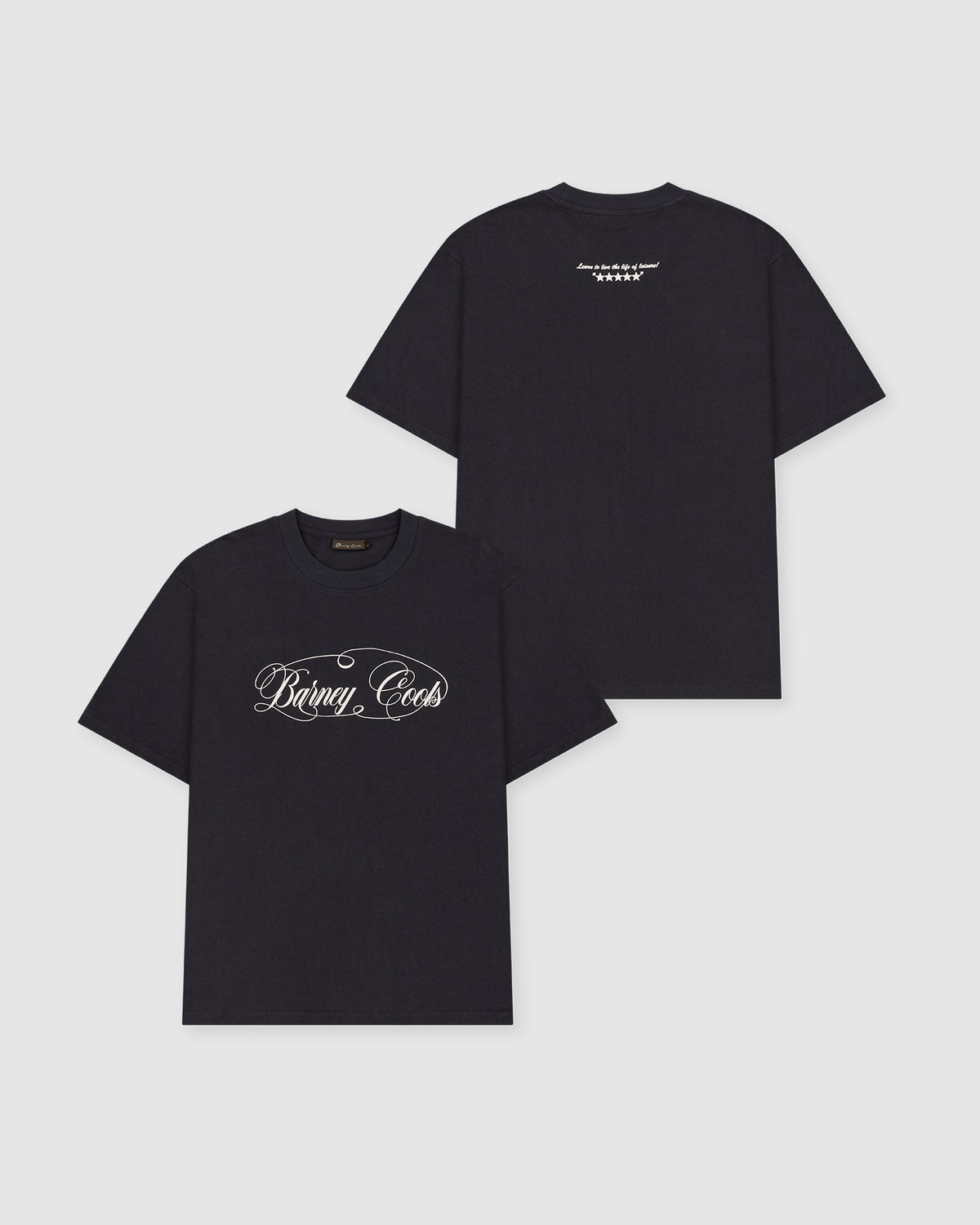 Script Crop T-shirt Aged Black - sold out