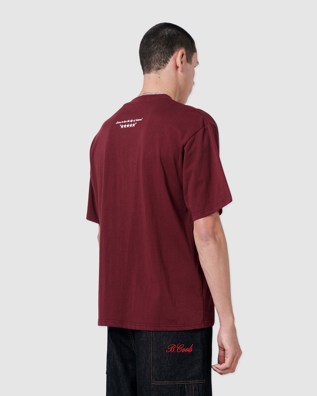 scribe t-shirt oxblood