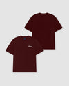 scribe t-shirt oxblood