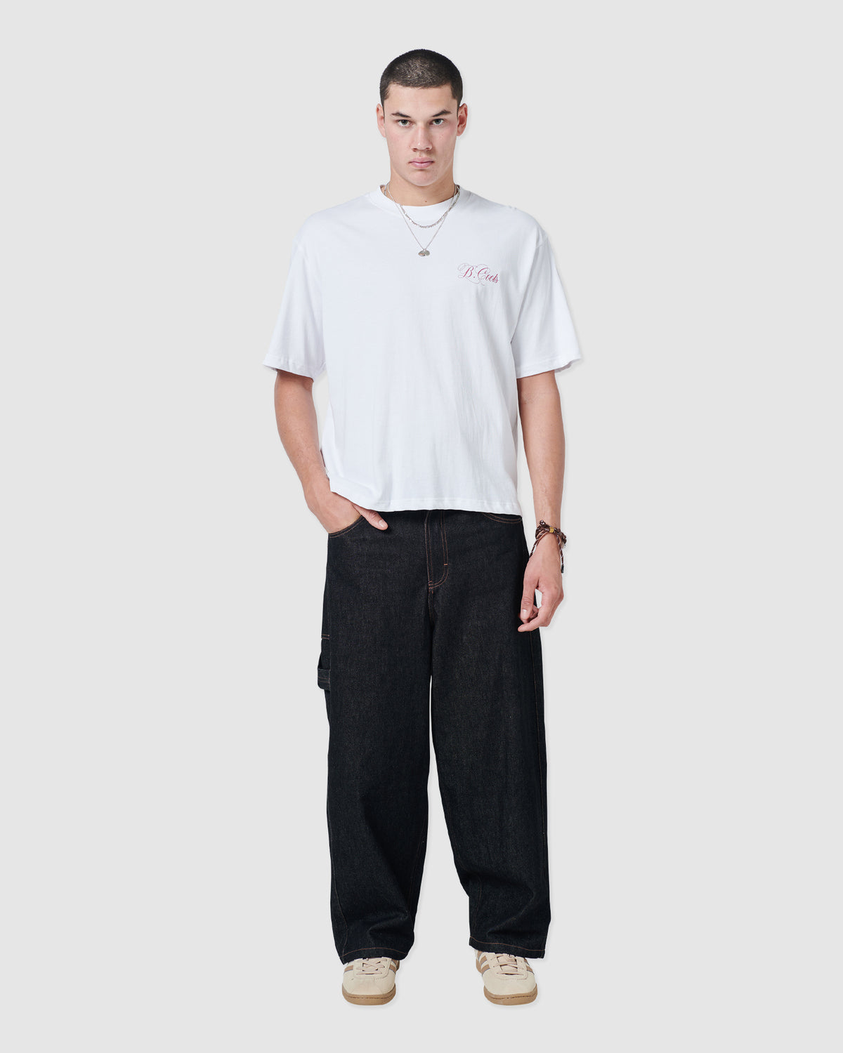 Script Crop T-shirt White - sold out