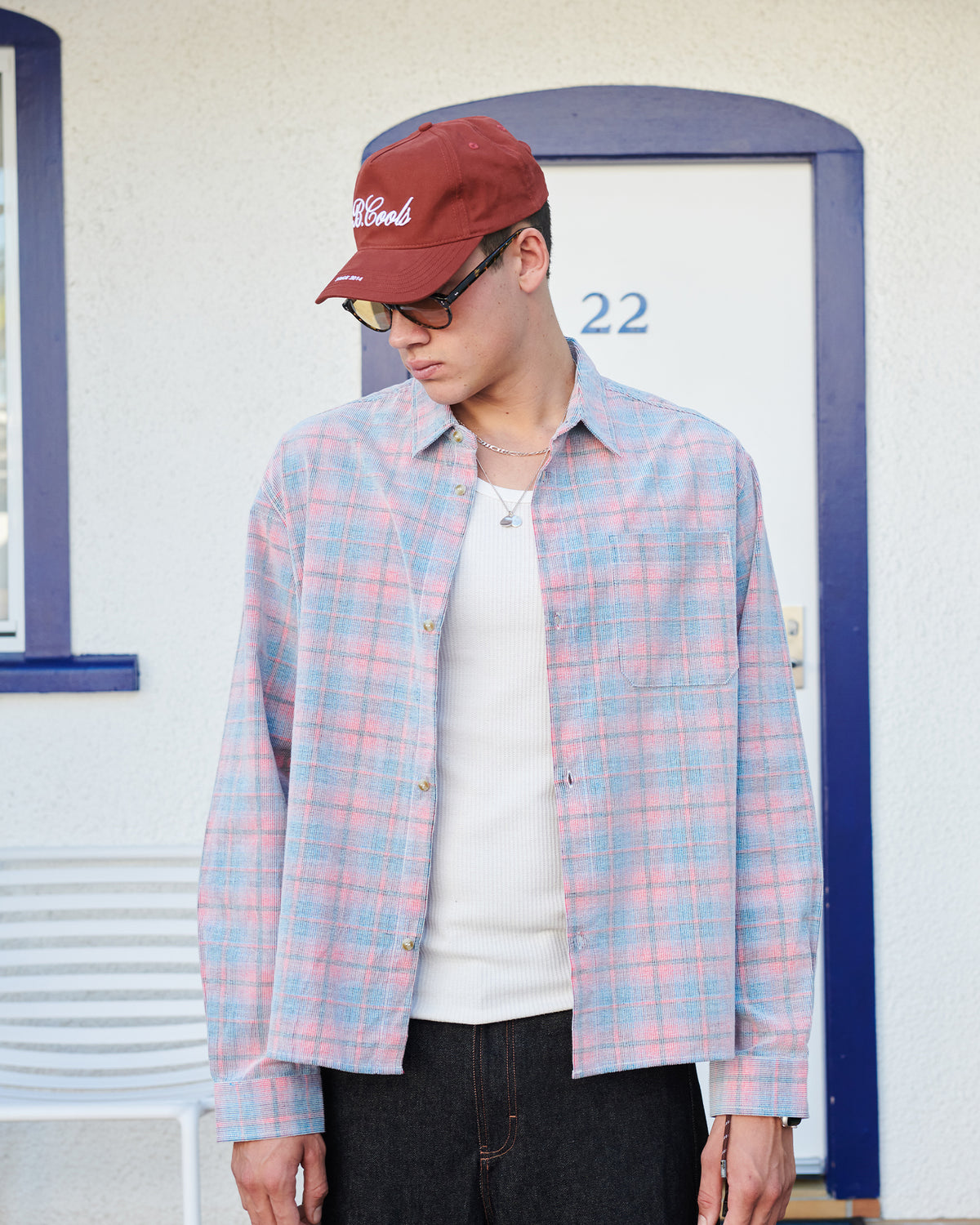 Cabin Shirt Pink Cord Plaid