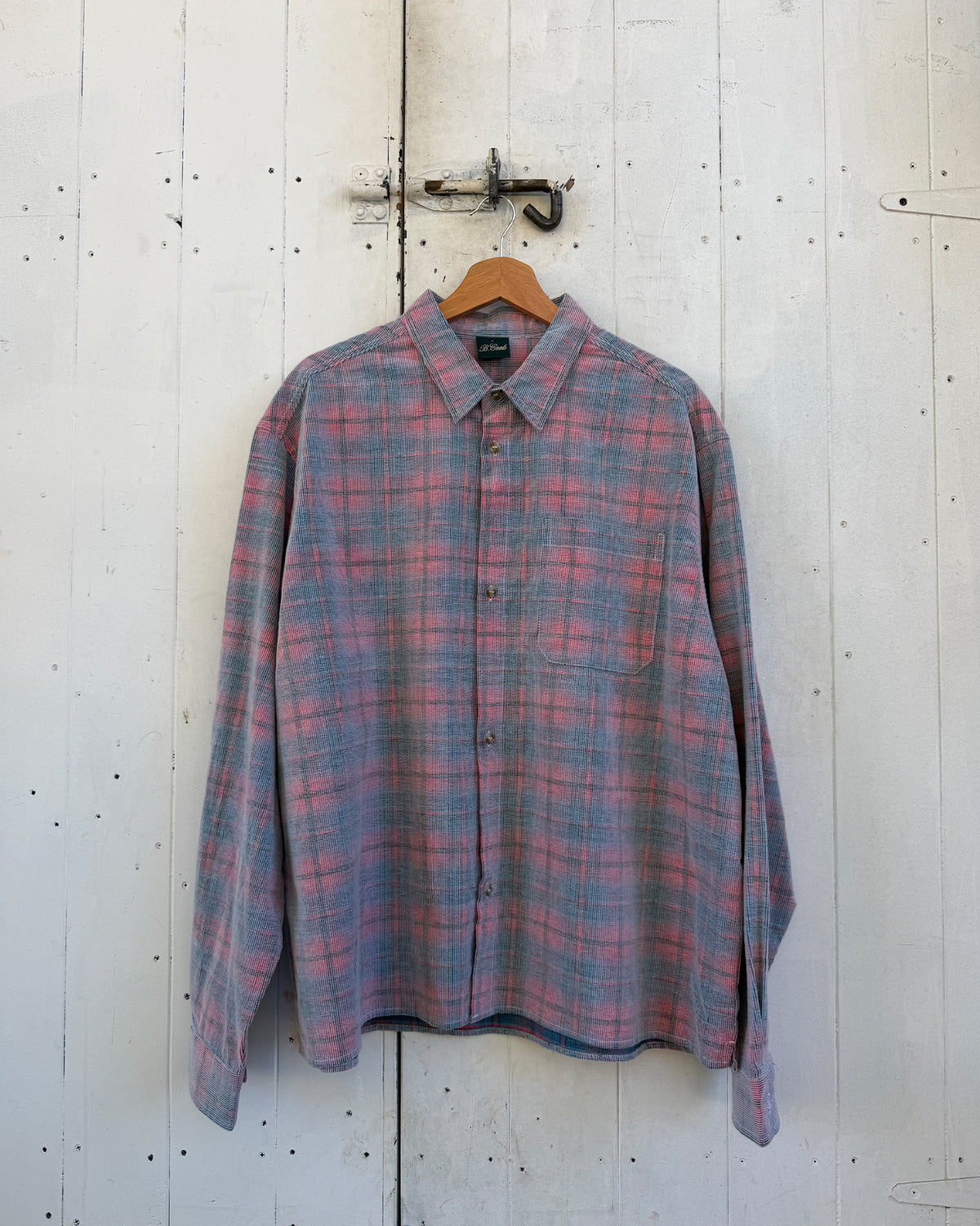 Cabin Shirt Pink Cord Plaid