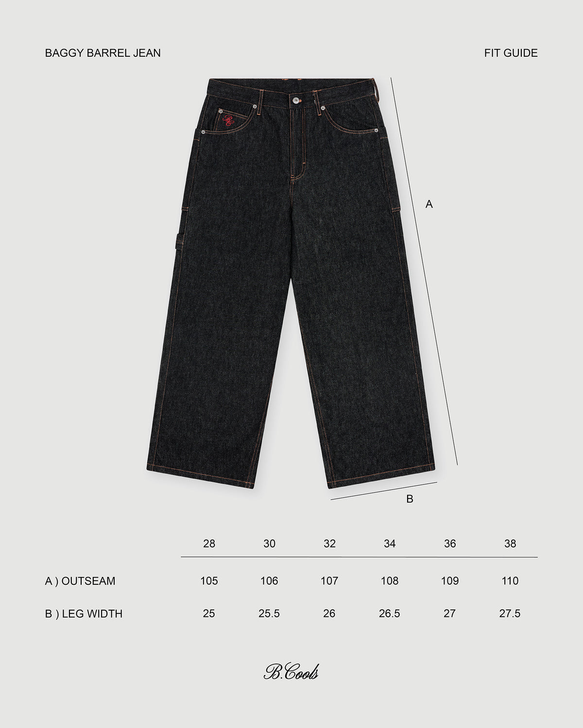 Baggy Barrel Jean Raw